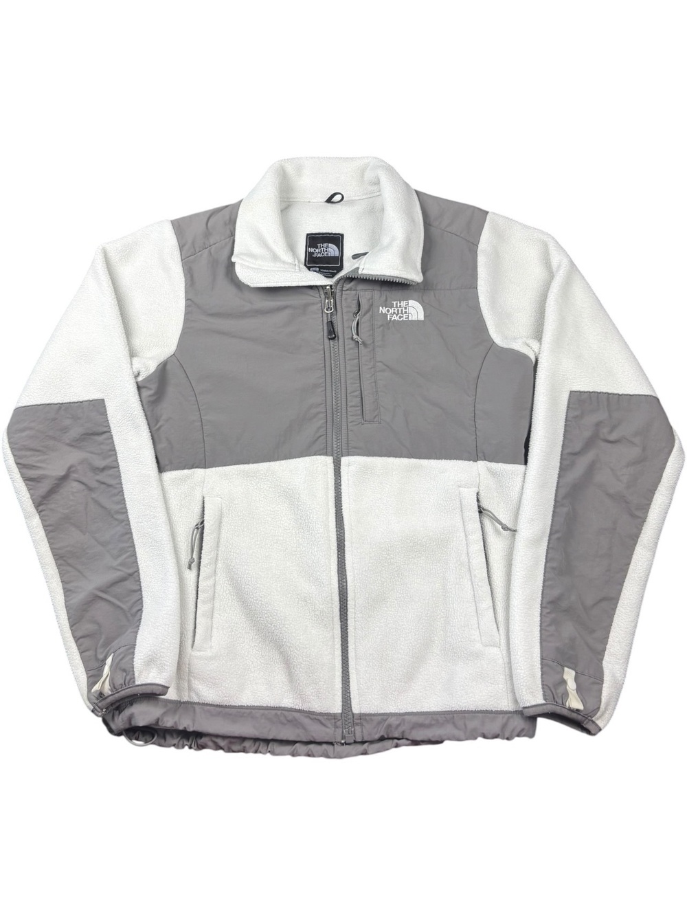 The North Face Denali Polartec Fleece Jacket White Gray